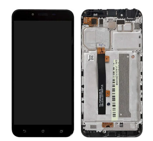 Дисплей (екран) для Asus ZenFone 3 Max 5.5 дюйма (ZC553KL) + тачскрин чорний Titanium Gray, з передньою панеллю, фото 1