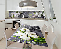 Наклейка 3Д виниловая на стол Zatarga «Прикосновения души» 600х1200 мм для домов, квартир, столов, кофейн,