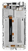 Дисплей (екран) для Asus ZenFone 3 Max 5.5 дюймів (ZC553KL)+ тачскрін білий Glacier Silver з передньою панеллю