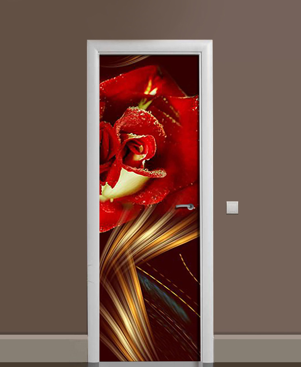 Наклейка на Дверь Zatarga «Сердцевина Бутона» 650х2000 Мм Виниловая 3Д ...