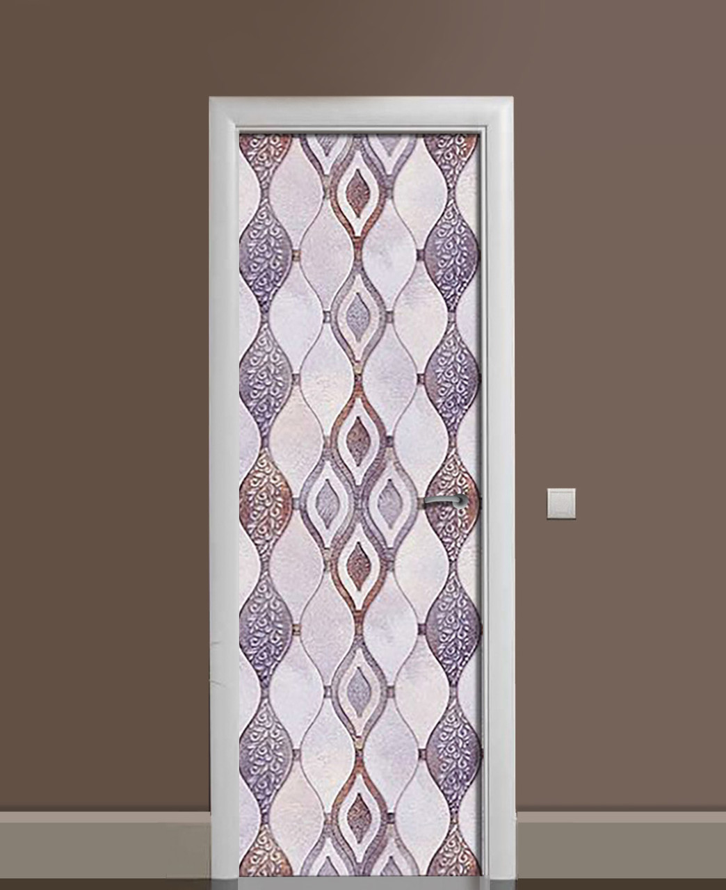 Наліпка на дверь Zatarga «Плавность бытия» 650х2000 мм виниловая 3Д Наліпка декор самоклеящаяся