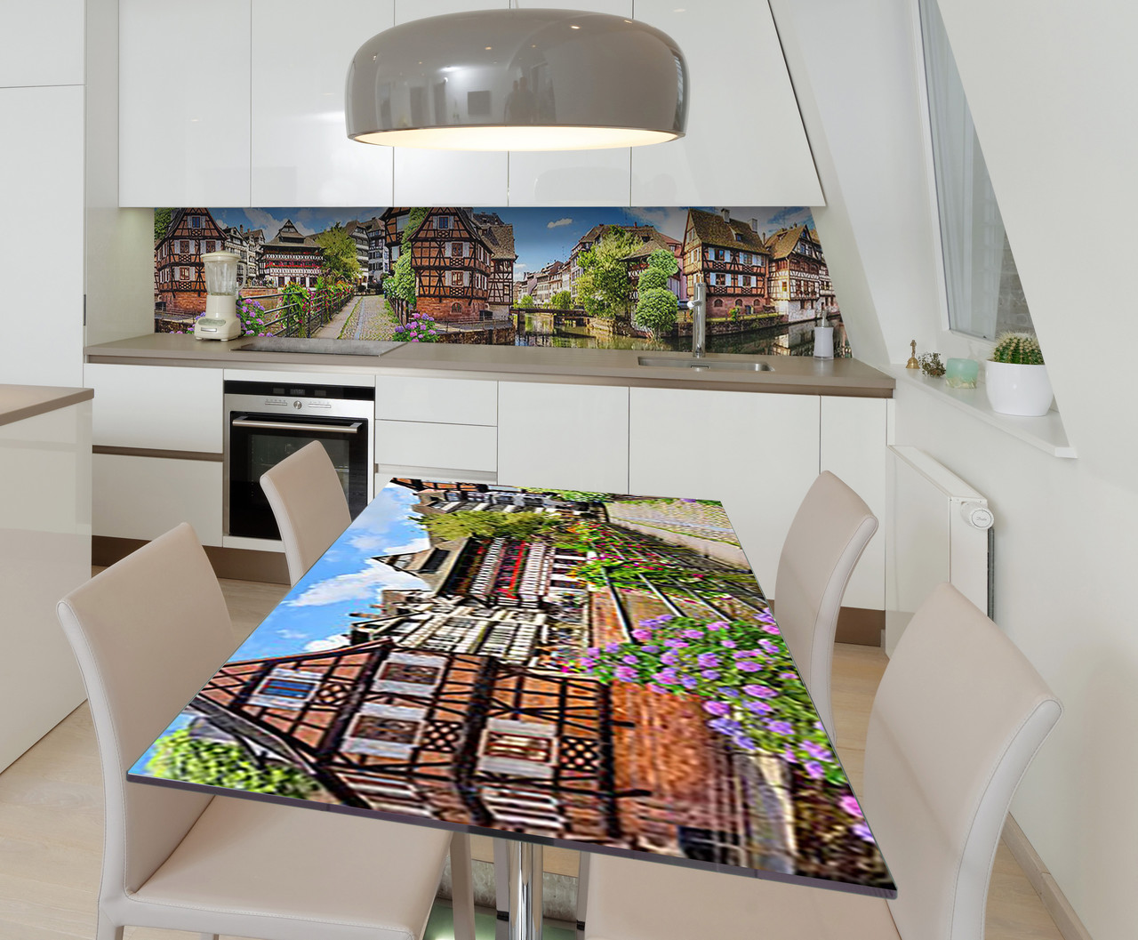 Наліпка 3Д виниловая на стол Zatarga «Голландский уют» 600х1200 мм для домов, квартир, столов, кофейн, кафе