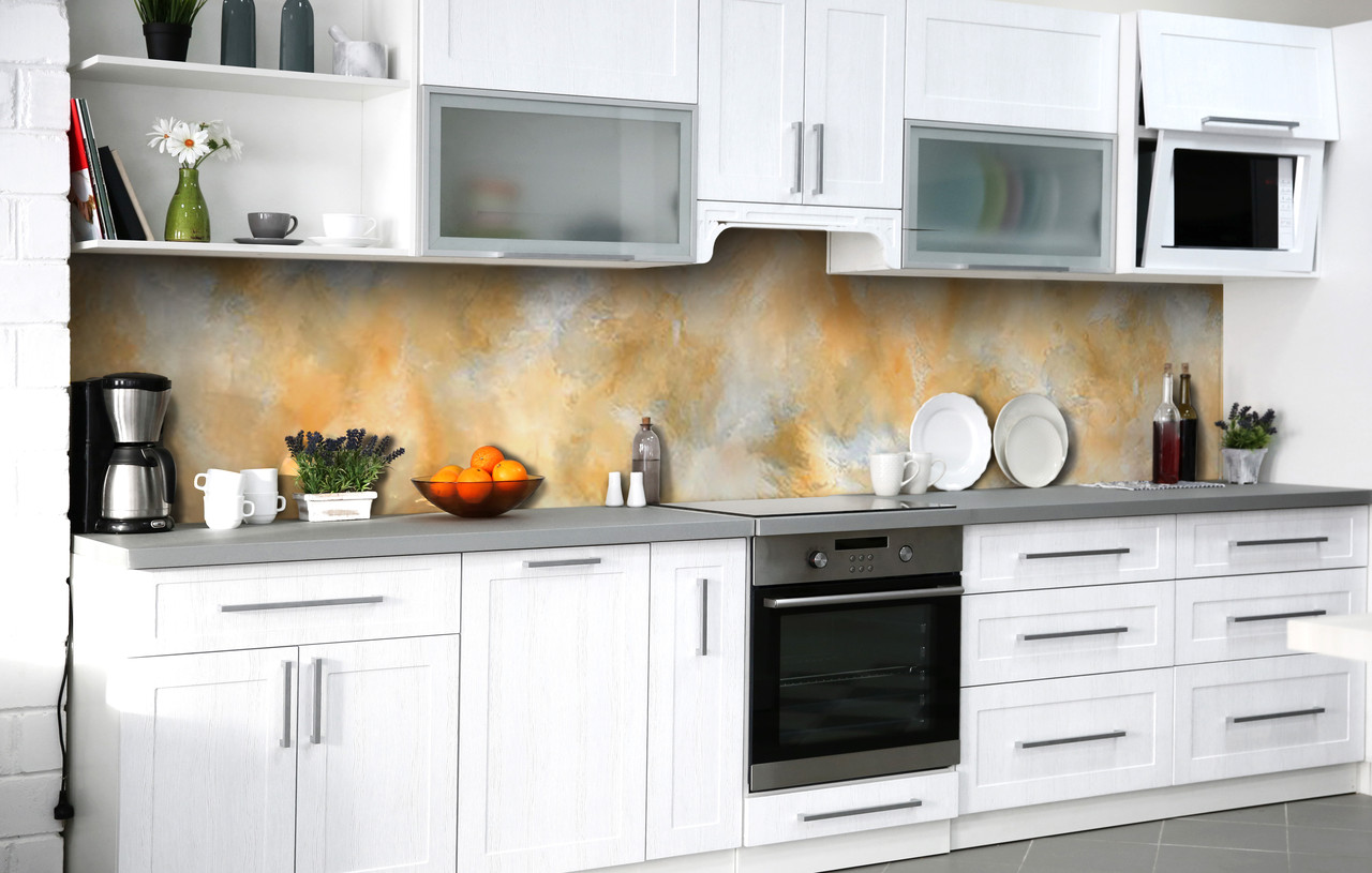 Скинали на кухню Zatarga Поверхню Сатурна 2000х600 мм вінілова 3Д Наліпка кухонний фартух самоклеюча