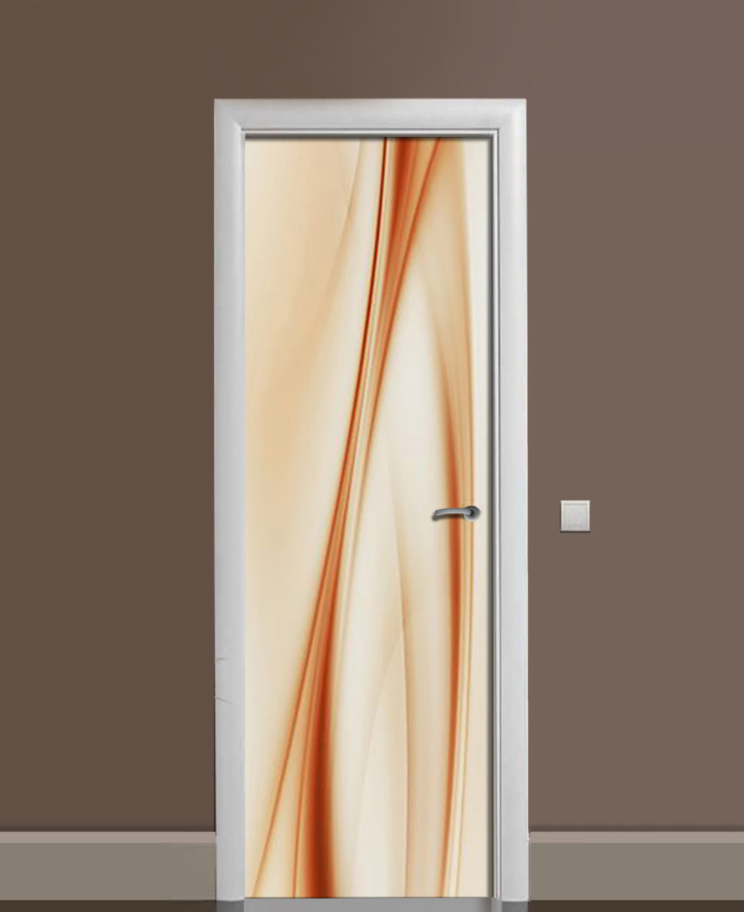 Наліпка на дверь Zatarga «Табачный шлейф» 650х2000 мм виниловая 3Д Наліпка декор самоклеящаяся