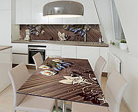 Наклейка 3Д виниловая на стол Zatarga «Девичье счастье» 600х1200 мм для домов, квартир, столов, кофейн, кафе