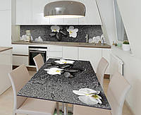 Наклейка 3Д виниловая на стол Zatarga «Мокрый асфальт» 650х1200 мм для домов, квартир, столов, кофейн, кафе