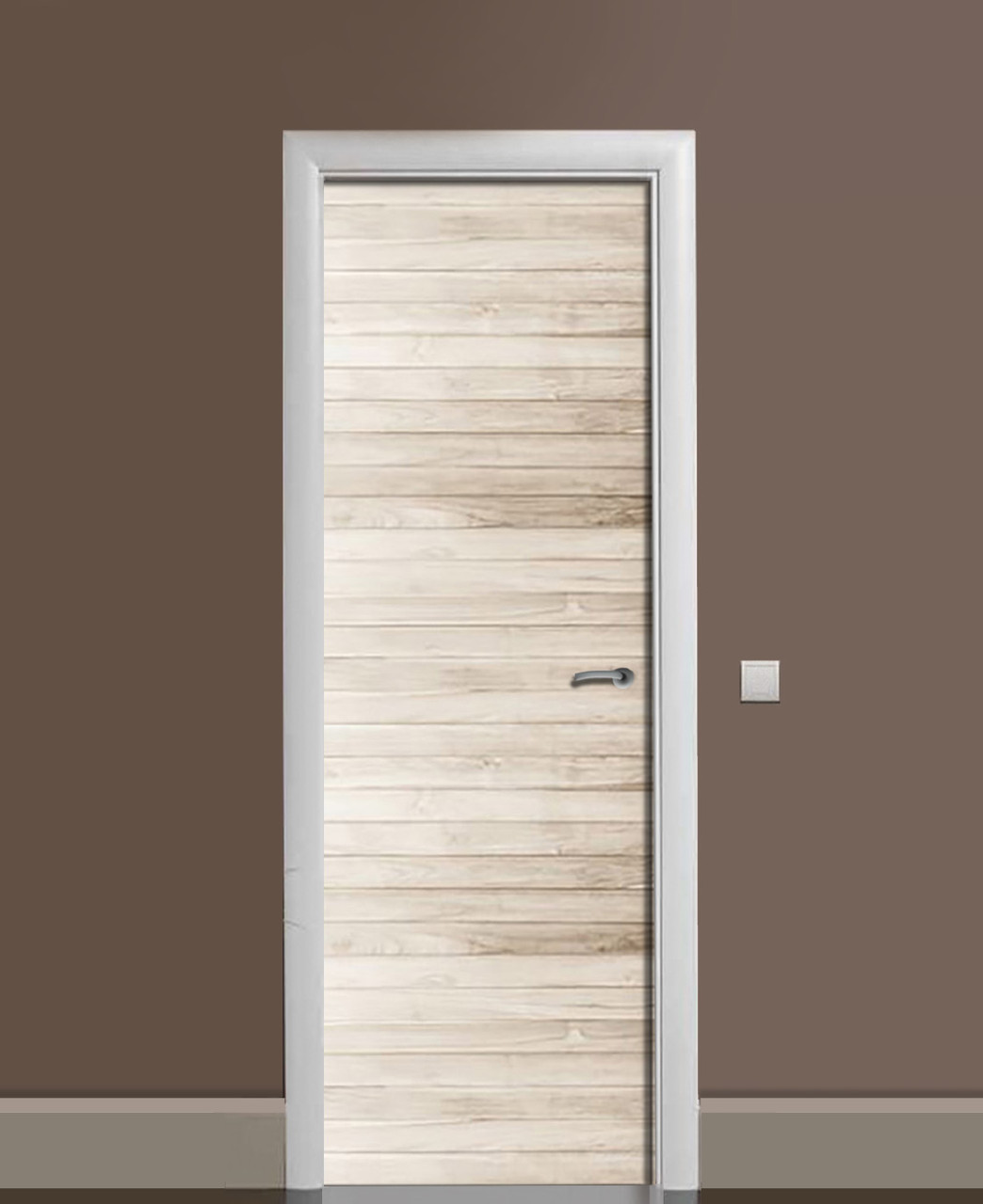 Наліпка на двері Zatarga «Вертикальний паркан» 650х2000 мм вінілова 3Д Наліпка декор самоклеюча