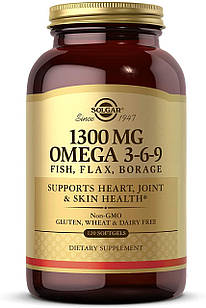 Solgar Omega 3-6-9 120 гелевих капсул 1300 mg