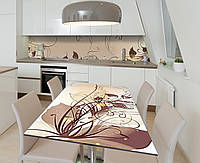 Наклейка 3Д виниловая на стол Zatarga «Фантазии летнего вечера» 600х1200 мм для домов, квартир, столов,