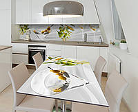 Наліпка 3Д вінілова на стіл Zatarga «Оливковий мартіні» 600х1200 мм для будинків, квартир, столів, кофеєнь,