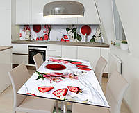 Наклейка 3Д виниловая на стол Zatarga «Оттенки марсала» 650х1200 мм для домов, квартир, столов, кофейн, кафе