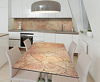 Наклейка 3Д виниловая на стол Zatarga «Эстетика энтомолога» 600х1200 мм для домов, квартир, столов, кофейн,