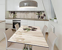 Наклейка 3Д виниловая на стол Zatarga «Спелая маслина» 600х1200 мм для домов, квартир, столов, кофейн, кафе