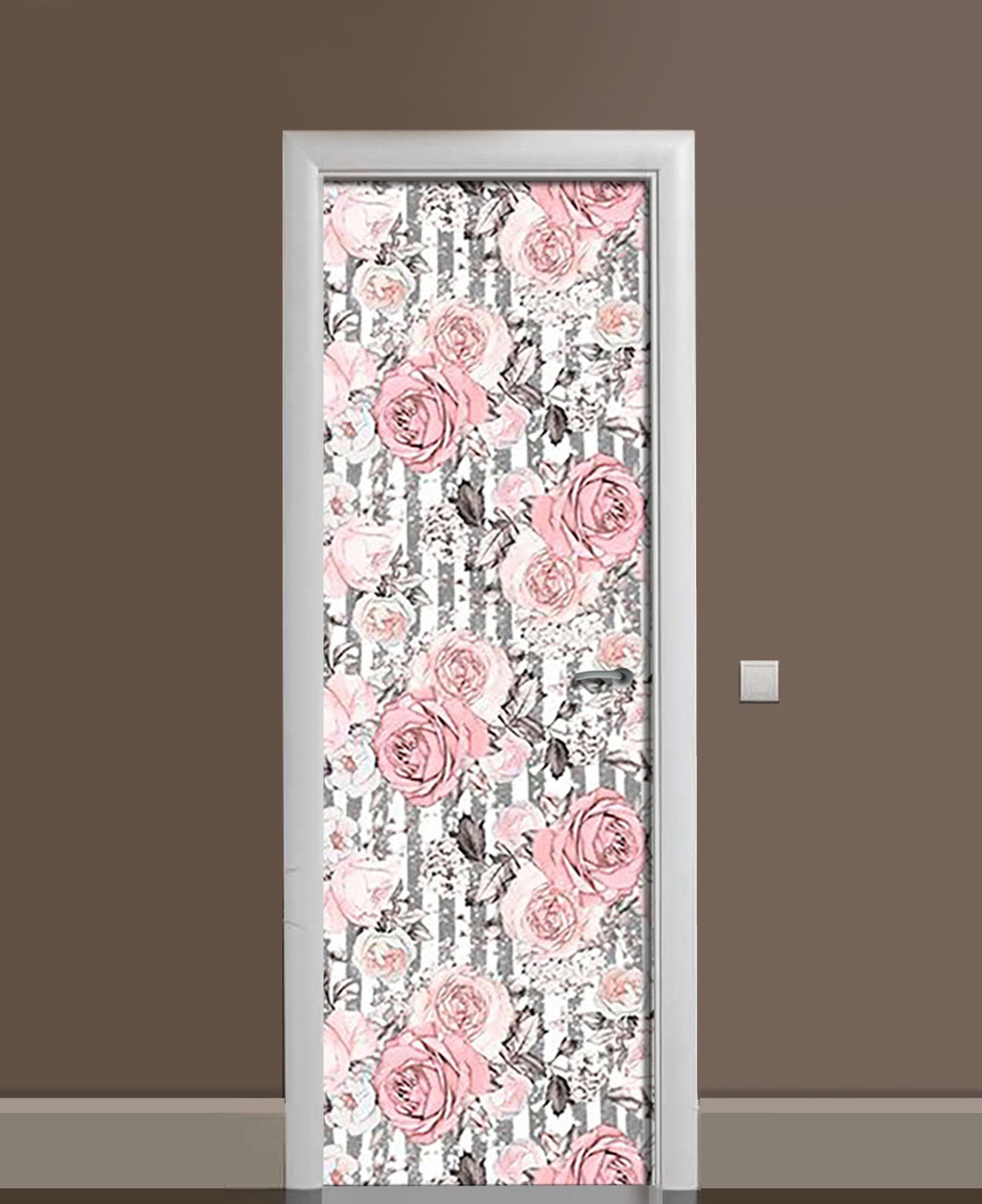 Наліпка на двері Zatarga «Вінтажна скатертину» 650х2000 мм вінілова 3Д Наліпка декор самоклеюча