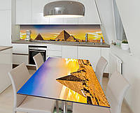 Наклейка 3Д виниловая на стол Zatarga «Египетские пирамиды» 600х1200 мм для домов, квартир, столов, кофейн,