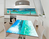Наклейка 3Д виниловая на стол Zatarga «Райские места» 600х1200 мм для домов, квартир, столов, кофейн, кафе