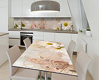 Наклейка 3Д виниловая на стол Zatarga «Нотки блаженства» 600х1200 мм для домов, квартир, столов, кофейн, кафе