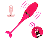 Мінівібратор яйце з пультом, вібро яйце з плавцем USB, інтимні іграшки вагінальні кульки, фото 6