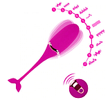 Мінівібратор яйце з пультом, вібро яйце з плавцем USB, інтимні іграшки вагінальні кульки, фото 5