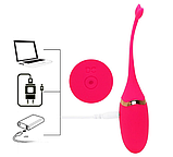 Мінівібратор яйце з пультом, вібро яйце з плавцем USB, інтимні іграшки вагінальні кульки, фото 7