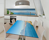 Наклейка 3Д виниловая на стол Zatarga «Водные просторы» 600х1200 мм для домов, квартир, столов, кофейн, кафе