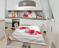 Наклейка 3Д виниловая на стол Zatarga «Головокружение» 600х1200 мм для домов, квартир, столов, кофейн, кафе