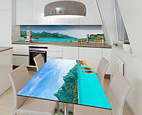 Наліпка 3Д вінілова на стіл Zatarga «Гавань Індійського океану» 600х1200 мм для будинків, квартир, столів,