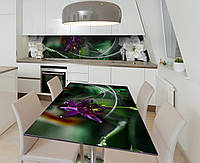 Наклейка 3Д виниловая на стол Zatarga «Меж двух огней» 650х1200 мм для домов, квартир, столов, кофейн, кафе