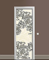 Наклейка на дверь Zatarga «Зарисовки юного художника» 650х2000 мм виниловая 3Д наклейка декор самоклеящаяся