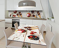 Наклейка 3Д виниловая на стол Zatarga «Вафельный рожок» 600х1200 мм для домов, квартир, столов, кофейн, кафе