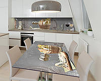 Наклейка 3Д виниловая на стол Zatarga «Сыры богемы» 600х1200 мм для домов, квартир, столов, кофейн, кафе