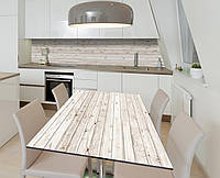 Наклейка 3Д виниловая на стол Zatarga «Узкая доска» 650х1200 мм для домов, квартир, столов, кофейн, кафе