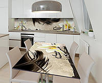 Наклейка 3Д виниловая на стол Zatarga «Палочки ванили» 600х1200 мм для домов, квартир, столов, кофейн, кафе
