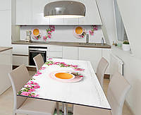 Наклейка 3Д виниловая на стол Zatarga «Травяной настой» 650х1200 мм для домов, квартир, столов, кофейн, кафе