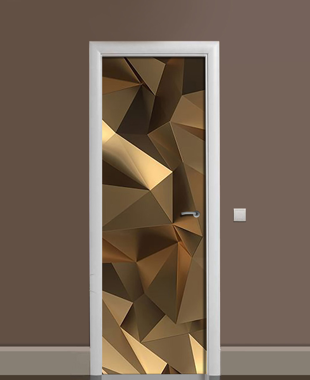 Наліпка на дверь Zatarga «Объёмы картона» 650х2000 мм виниловая 3Д Наліпка декор самоклеящаяся