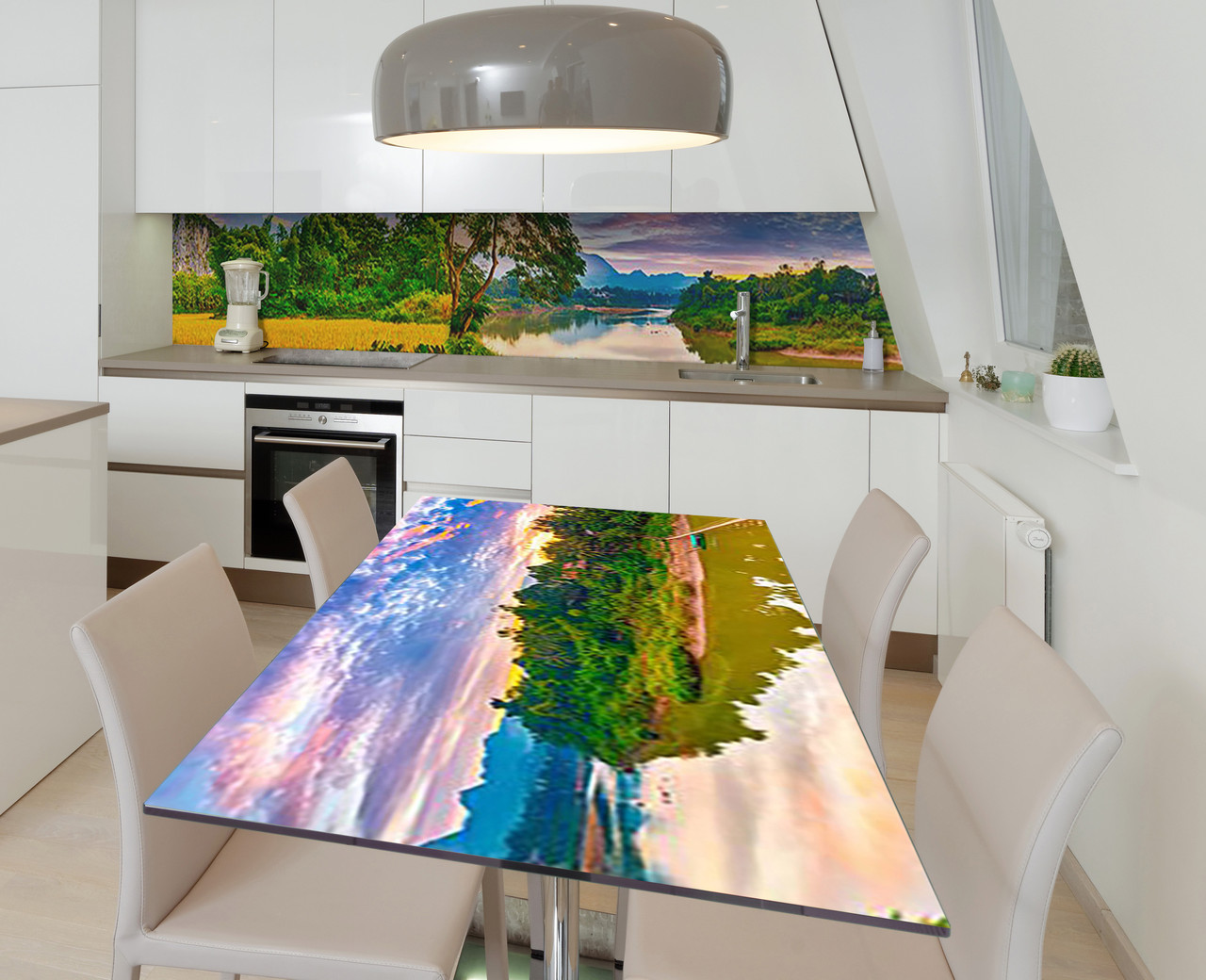 Наліпка 3Д виниловая на стол Zatarga «Дыхание свободы» 600х1200 мм для домов, квартир, столов, кофейн, кафе, фото 1