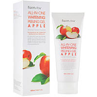 Осветляющий пилинг-гель для лица с яблоком Farmstay All In One Whitening Peeling Gel Cream Apple 180 мл