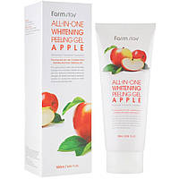 Освітлюючий пілінг-гель для обличчя з яблуком Farmstay All In One Whitening Peeling Gel Cream Apple 180 мл