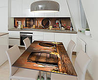 Наклейка 3Д виниловая на стол Zatarga «Зал дегустатора» 600х1200 мм для домов, квартир, столов, кофейн, кафе