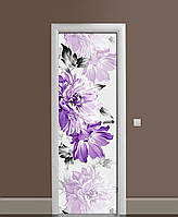 Наклейка на дверь Zatarga «Серый фиолет» 650х2000 мм виниловая 3Д наклейка декор самоклеящаяся