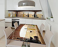Наклейка 3Д виниловая на стол Zatarga «Вино из погреба» 650х1200 мм для домов, квартир, столов, кофейн, кафе