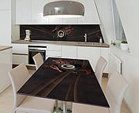 Наклейка 3Д виниловая на стол Zatarga «Шоколад с кофейным зерном» 600х1200 мм для домов, квартир, столов,