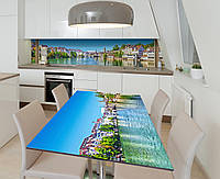 Наклейка 3Д виниловая на стол Zatarga «Венгерский посёлок» 600х1200 мм для домов, квартир, столов, кофейн,