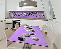 Наклейка 3Д виниловая на стол Zatarga «Натуральные камни» 600х1200 мм для домов, квартир, столов, кофейн, кафе
