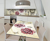 Наклейка 3Д виниловая на стол Zatarga «Ключи от сердца» 600х1200 мм для домов, квартир, столов, кофейн, кафе