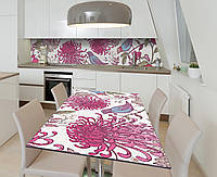Наклейка 3Д виниловая на стол Zatarga «Поющее утро» 600х1200 мм для домов, квартир, столов, кофейн, кафе