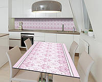 Наклейка 3Д виниловая на стол Zatarga «Лиловый фриз» 650х1200 мм для домов, квартир, столов, кофейн, кафе