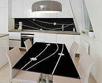 Наклейка 3Д виниловая на стол Zatarga «Королевские алмазы» 600х1200 мм для домов, квартир, столов, кофейн,