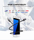 Кабель 1.5м UGREEN Micro USB 18 Вт USB A - Micro B Провід для швидкої зарядки Android, фото 5
