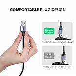 Кабель 1.5м UGREEN Micro USB 18 Вт USB A - Micro B Провід для швидкої зарядки Android, фото 7